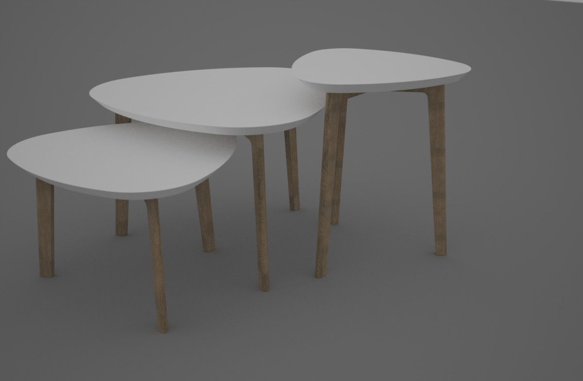 SiSi Coffee table C – table top massive oak